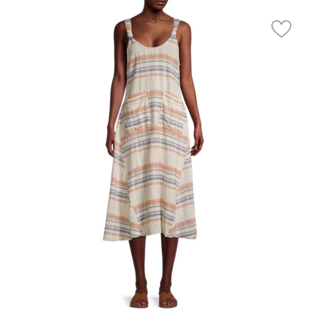 Free People Harper Striped Midi Dress